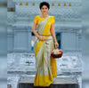 Glamour yellow soft silk saree