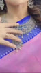 Eva pink blue soft silk saree