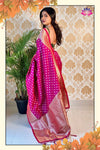 Triveni pink soft silk saree