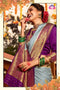 Malhari grey soft silk saree