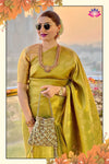 Green color kanchivaram silk saree