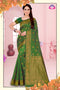 Blessy green soft silk saree