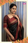 Madhurima black soft silk saree