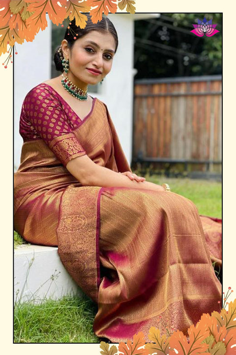 Westin red soft silk saree