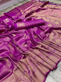 Aaliya pink soft silk saree