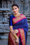 Aneri blue soft silk saree