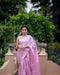 Beautiful pink soft silk saree