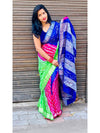 Soft Silk saree; soft silk sarees online;traditional silk sarees;pure silk sarees with price;types of silk sarees ; kanchipuram silk sarees; latest silk saree;new design silk saree;lichi silk saree; AwesomeBlueColorSilkSaree Bandhani saree