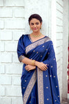 Desirable Blue Color Silk Saree
