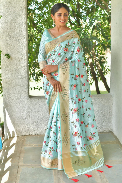 Super beauty Swarovski Jacquard Silk Saree