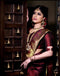 Booth red soft silk saree