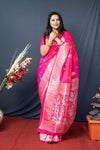 Charvi pink soft silk saree