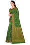 Blessy green soft silk saree