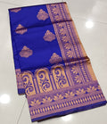 Trisha blue soft silk saree