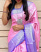 Eva pink blue soft silk saree