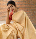 Golden shine soft silk saree