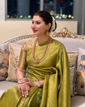 Green color kanchivaram silk saree