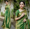 Green shine soft silk saree