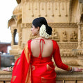 Hotty red soft silk saree