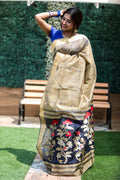 Jamdani Handloom Pure Linen saree
