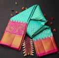 Jazzy Rama Color Jacquard Silk Saree