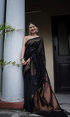 Jenny Black cotton silk saree