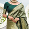 Koji green soft silk saree