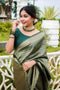 Koji green soft silk saree