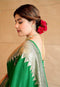 Lily green soft silk saree