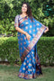 Marigold Lichi silk saree