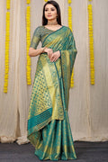 Meghna mily Rama soft silk saree