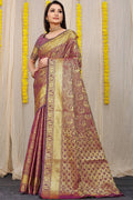 Meghna mily Rani Pink  soft silk saree