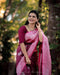 Onam Wine Color Jacquard Silk Saree