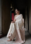 Parisa White cotton  silk saree