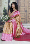 Piana pink soft silk saree