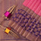 Aptitude Pink And Purple Jacquard Silk Saree
