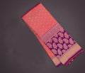 Aptitude Pink And Purple Jacquard Silk Saree