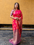 Mahi Pink Color Silk Saree
