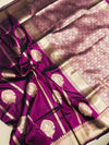 Primary Purple Color Jacquard Silk Saree