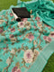 Rama Color Floral Printed Linen Saree