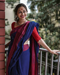 Rupali Blue cotton silk saree