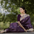 Sitva purple soft silk saree