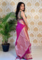 Triveni pink soft silk saree