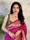 Triveni pink soft silk saree