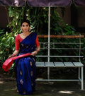 Plentiful Blue Color  Jacquard Silk Saree
