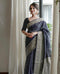 Zahira grey soft silk saree
