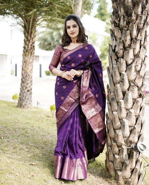 Zeenat Wine soft silk saree