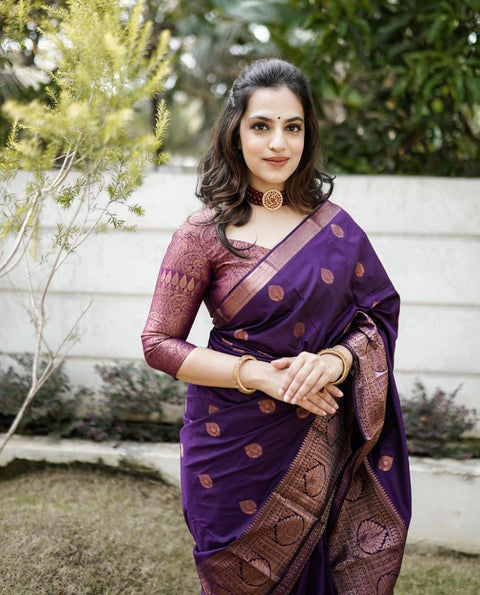 Zeenat Wine soft silk saree