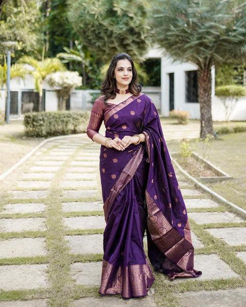 Zeenat Wine soft silk saree