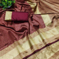 krishnan Maroon soft silk  saree